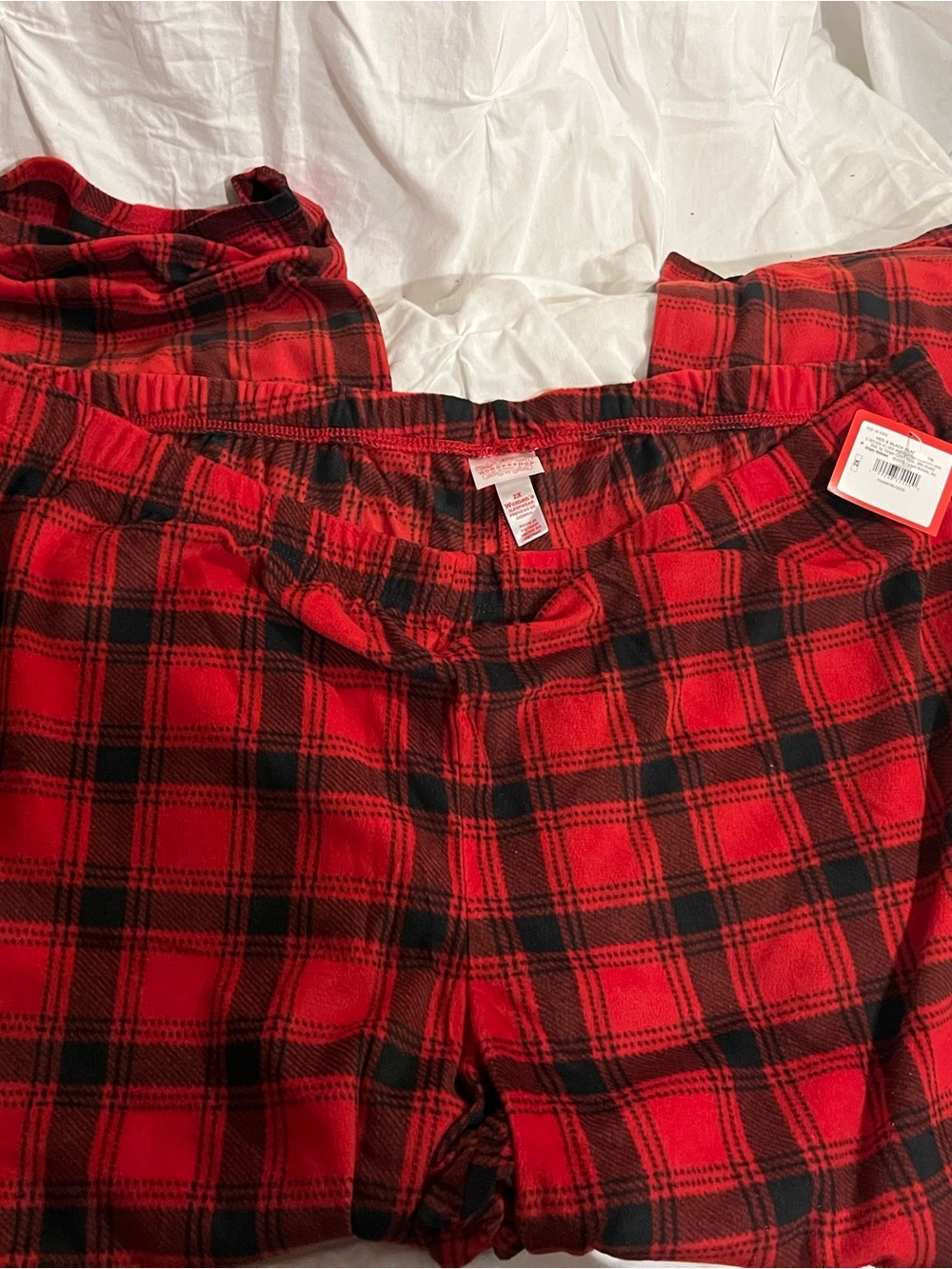 Wondershop Red and Black Plaid Fleece Lounge Pants